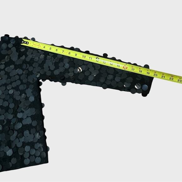 Joseph A Black Silk Bangle Sequin Cardigan S Petite NYE Party Retro Whimsical - Picture 8 of 10